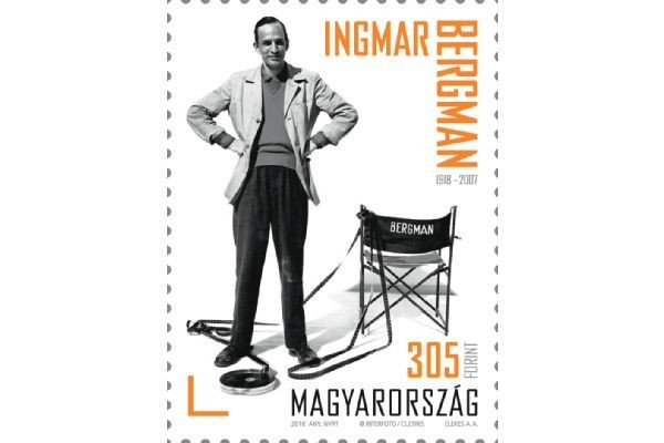 Венгрия. 100 лет со дня рождения Ингмара Бергмана (1918-2007), режиссёра театра и кино. Марка