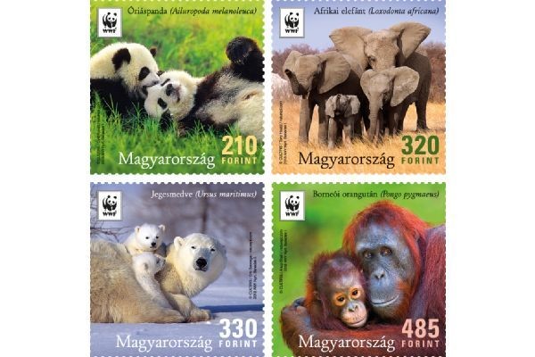Венгрия. WWF. Особо охраняемые животные. Серия из 4 марок