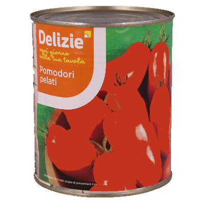 POMODORI PELATI LATTA GR 800 12 DELIZIE