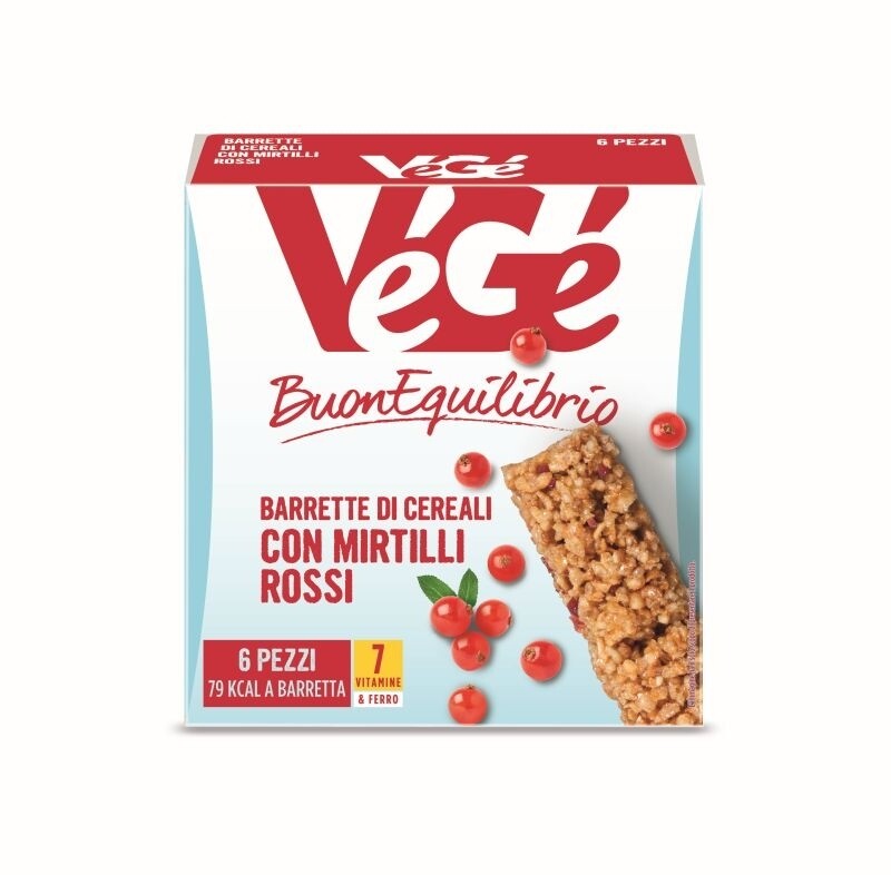 BARRETTE CEREALI MIRTIL ROSSI GR 21X6 12 VEGE