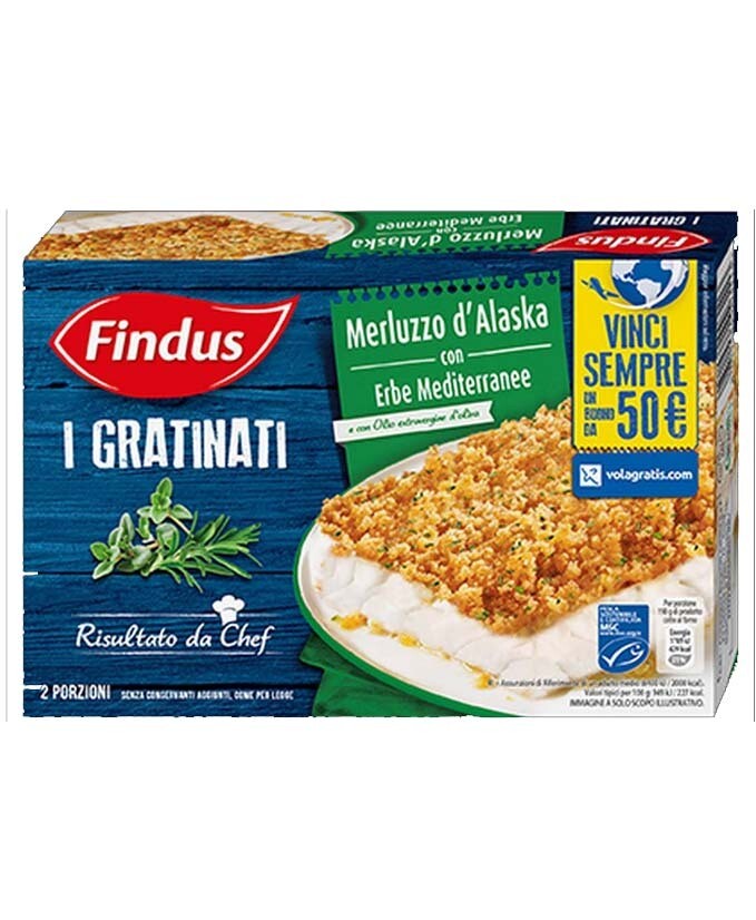 FILETTI MERLUZZO GRATINATI C ERBE FINDUS GR 380 10