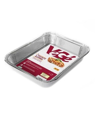 VASCHETTE ALLUMINIO VEGE 6 PORZIONI  2 PZ SENZA COPERCHIO