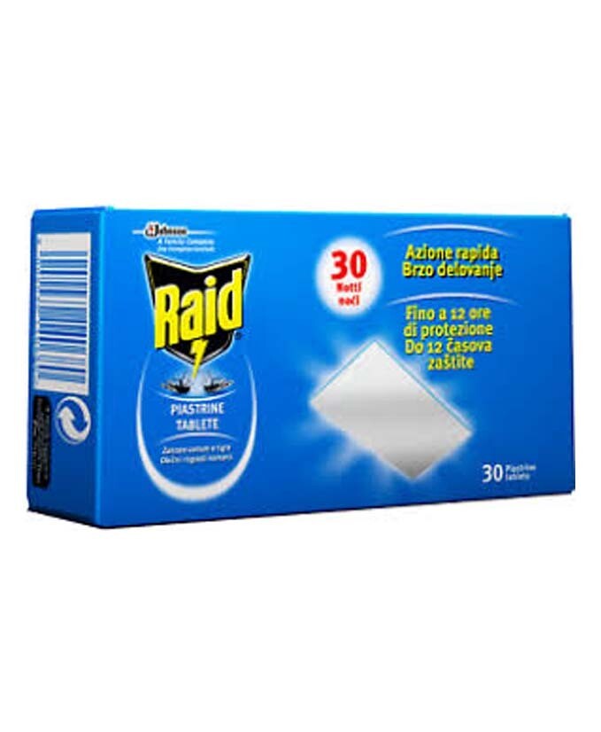 PIASTRINE RAID ANTIZANZARE X 30 24