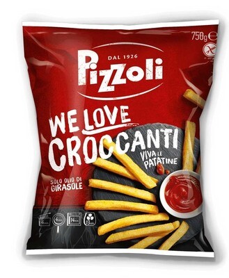 PATATE WE LOVE CROCCANTI 9X9 GR 750 10 PIZZOLI