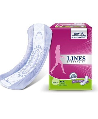 ASSORBENTI INCONTINENZA LINES SPECIALIST PERDITE MODERATE NORMAL X12