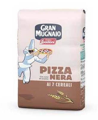 SPADONI FARINA MIX X PIZZA NERA 7 CEREALI KG 1