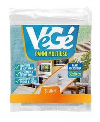 PANNI MICROFIBRA MULTIUSO VEGE 3PZ CM 30X30