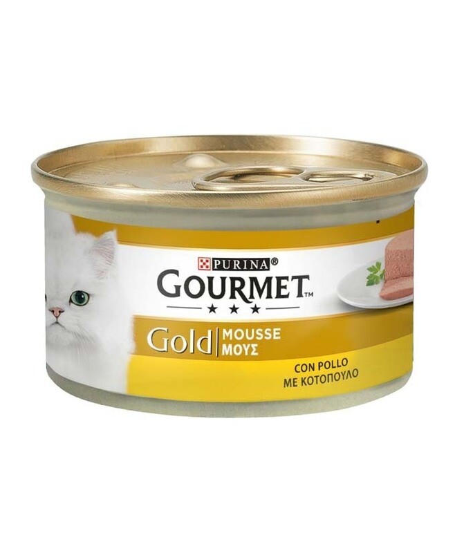 GOURMET GOLD MOUSSE CON POLLO DELICATO GR 85 24 GOURMET GOLD MOUSSE CON POLLO DELICATO GR 85 24