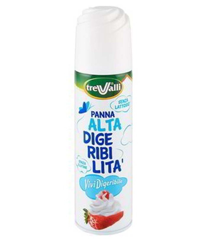 PANNA SPRAY SENZA LATTOSIO TRE VALLI GR 250 12 PANNA SPRAY SENZA LATTOSIO TRE VALLI GR 250 12