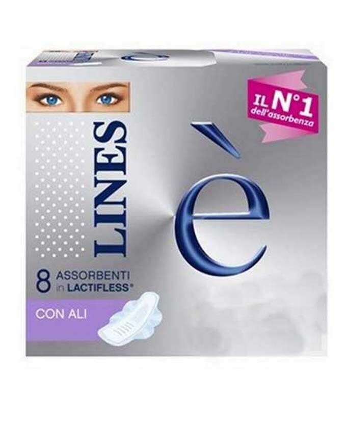 ASSORBENTI EST. LINES E CON ALI X 8 PZ