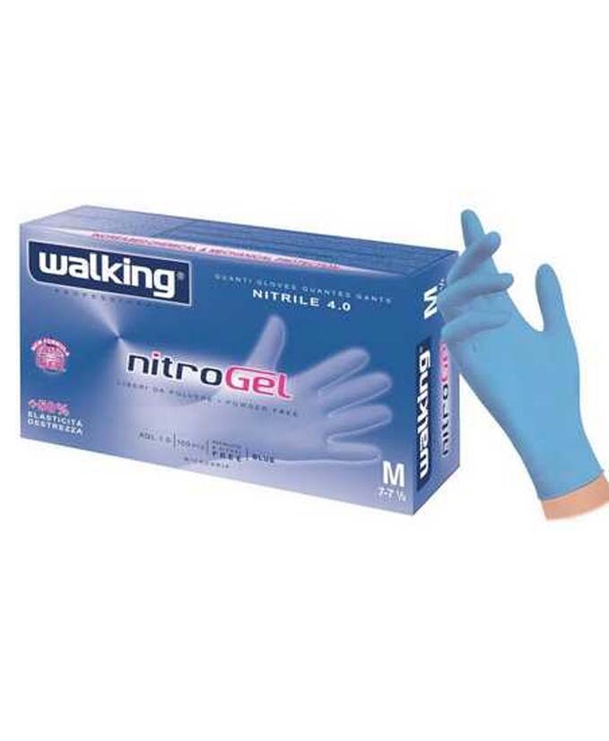 GUANTI NITROGEL WALKING PZ100 NITRILE MIS M