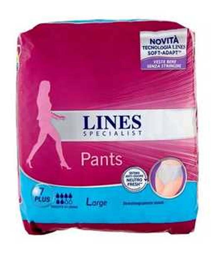 ASSORBENTI INCONTINENZA LINES SPECIALIST PANTS PLUS MEDIE X8