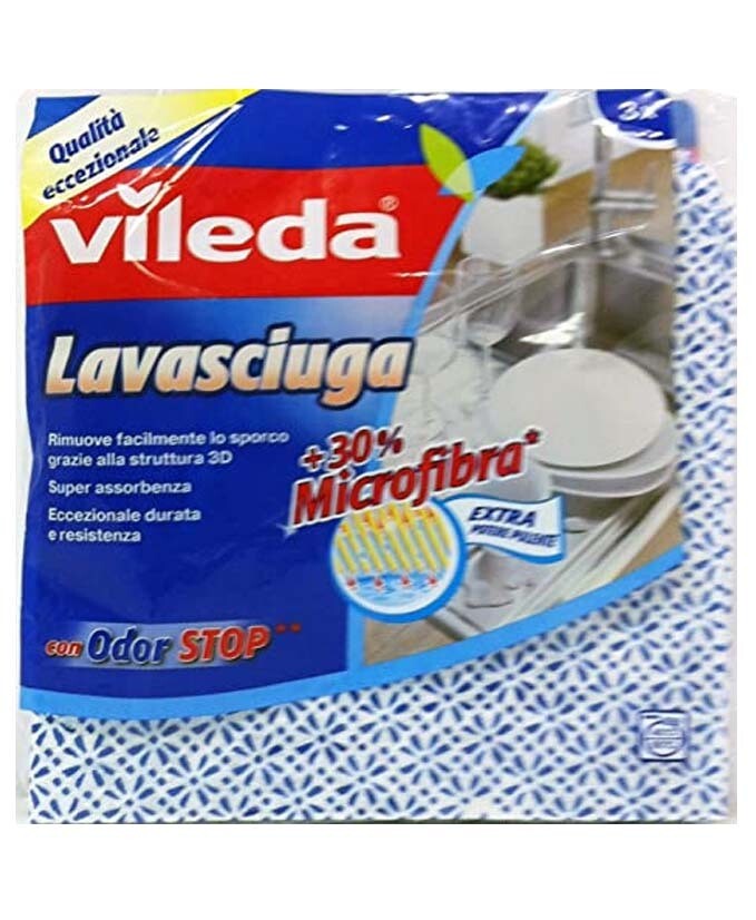 PANNO VILEDA LAVASCIUGA ODOR STOP 3 PANNI 20