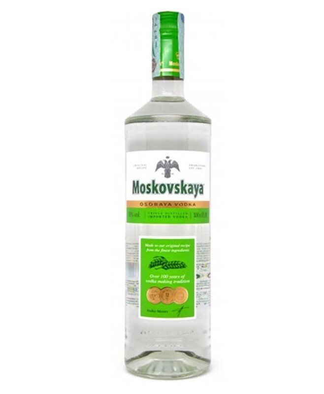 VODKA MOSKOVSKAYA ORIG RUSSA LT 1 38 6 VODKA MOSKOVSKAYA ORIG RUSSA LT 1 38 6