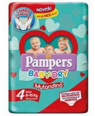 PAMPERS BABY DRY MUTANDINO MAXI X16 4