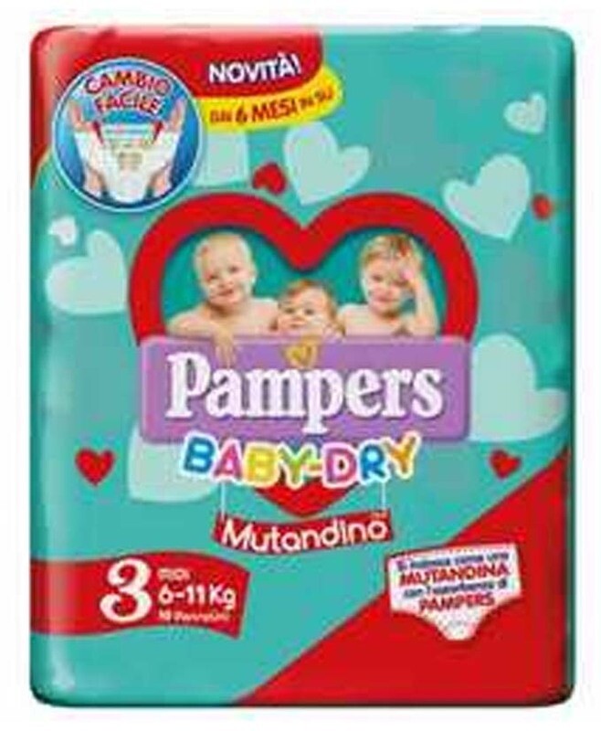PAMPERS BABY DRY MUTANDINO XL X 14 4 PAMPERS BABY DRY MUTANDINO XL X 14 4