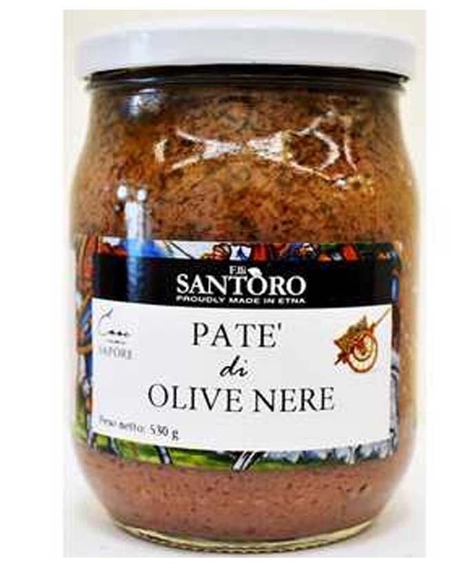 -1690- VEGET. NAT, PATE DI OLIVE NERE O S ML 580 520 GR 6 SANTORO