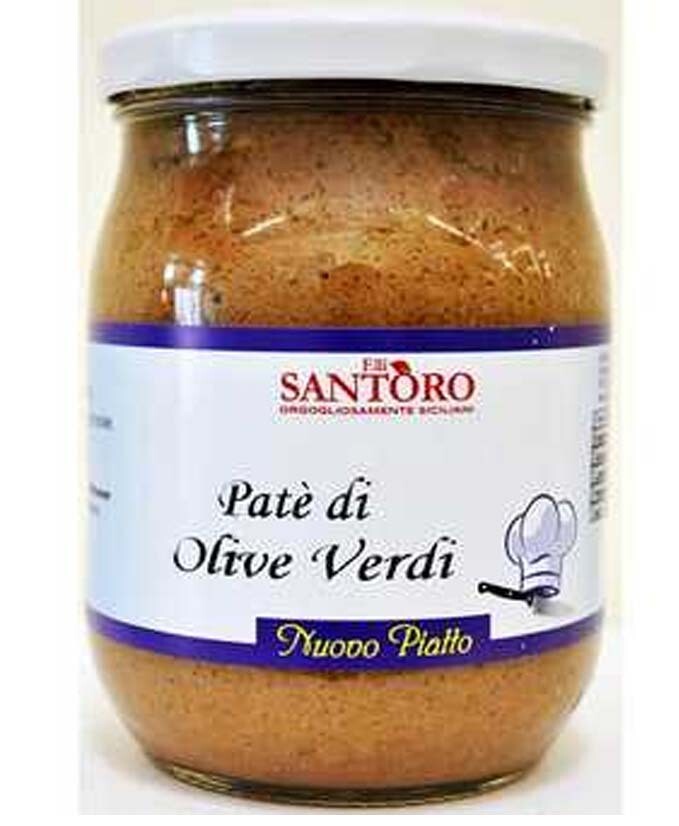 -1700- VEGET. NAT, PATE DI OLIVE VERDI O/S SANTORO ML 580