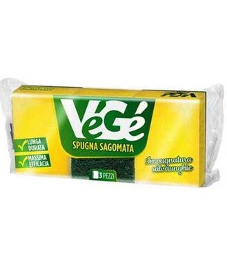SPUGNA ABRASIVA SAGOMATA 3 PZ VEGE 24