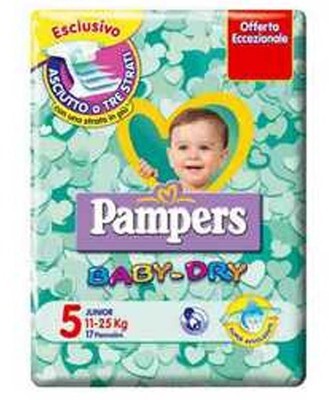 PAMPERS BABY DRY JUNIOR X 17 8