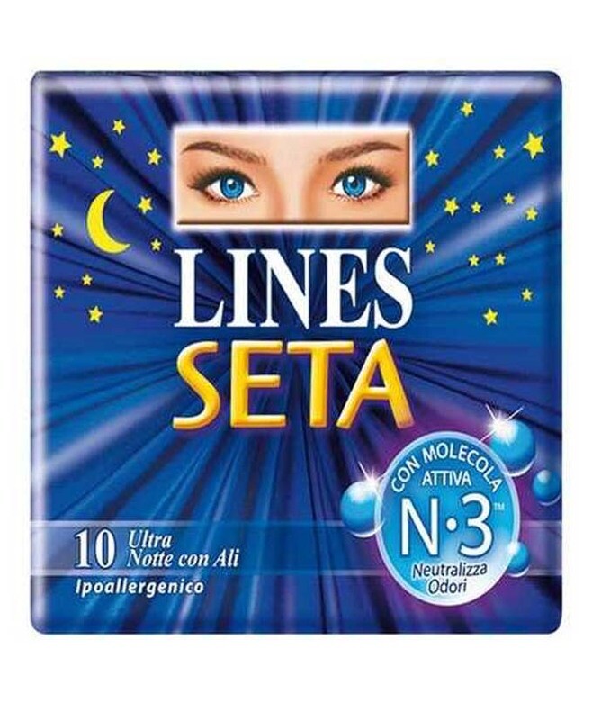 ASSORBENTI EST, LINES SETA ULTRA NOTTE CON ALI X 10 PZ ASSORBENTI EST, LINES SETA ULTRA NOTTE CON ALI X 10 PZ