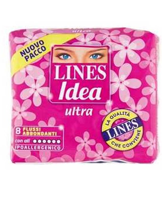 ASSORBENTI EST, LINES IDEA ULTRA FLUSSO ABBONDANTE ALI X 7 PZ ASSORBENTI EST, LINES IDEA ULTRA FLUSSO ABBONDANTE ALI X 7 PZ