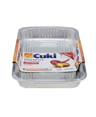 VASCHETTE ALLUMINIO 6 PORZIONI CUKI. 4 PZ CON COPERCHIO