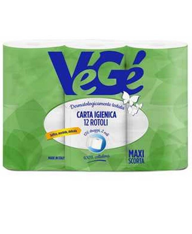 CARTA IGIENICA VEGE 12 ROTOLI 2 VELI 8 CARTA IGIENICA VEGE 12 ROTOLI 2 VELI 8