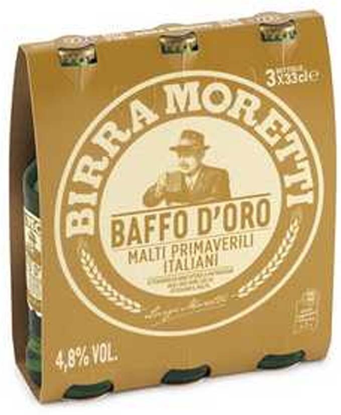 BIRRA MORETTI BAFFO D ORO CL 33X3 8 VAP