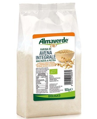 ALMAVERDE FARINA BIO AVENA INTEGRALE  MACINATA A PIETRA GR 500