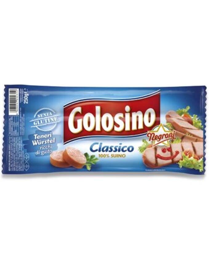 WURSTEL GOLOSINO GR 250 15 NEGRONI