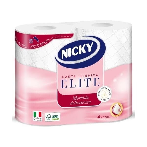 CARTA IGIENICA NICKY P CELL  ELITE 4 RT 3V 14