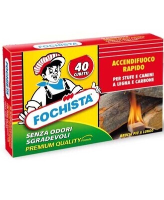 ACCENDIFUOCO FOCHISTA 40 CUBETTI 24
