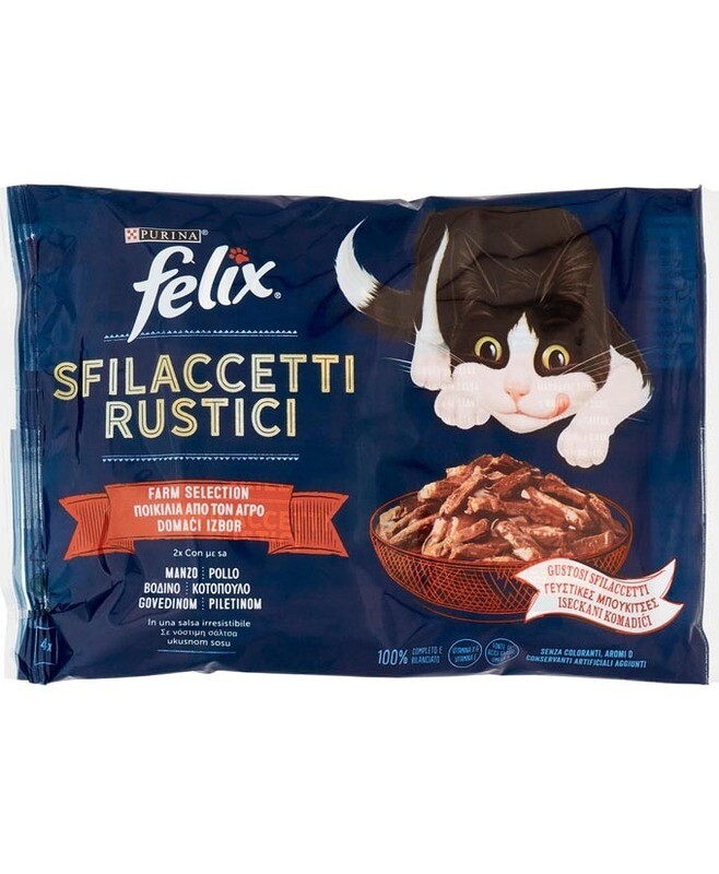FELIX SFILACCET,RUSTICI 80X4 MANZO/POLLO FELIX SFILACCET,RUSTICI 80X4 MANZO/POLLO