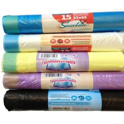 SACCO ROT.N,U 55X65 VERDE 3STRATI(VETRO)PZ15