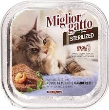 MIGL GATTO PATE STERIL PESCE AZZURR/GAMBER GR 100