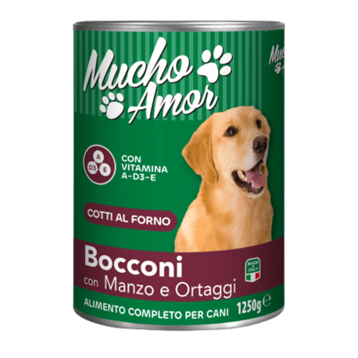 MUCHO AMOR BOCCONI CANE CON MANZO/ORTAG KG 1.250