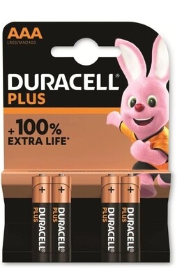 PILE DURACELL PLUS 100 MINISTILO AAA