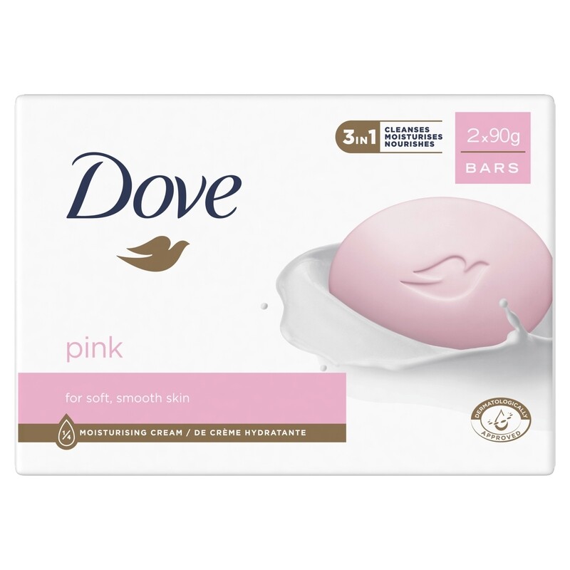 DOVE SAPONETTE SOLIDE ROSA GR 90X2