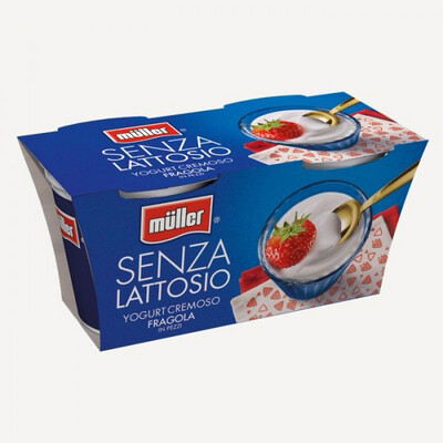 YOGURT FRAGOLA SENZA LATTOSIO GR 125X2 MULLER