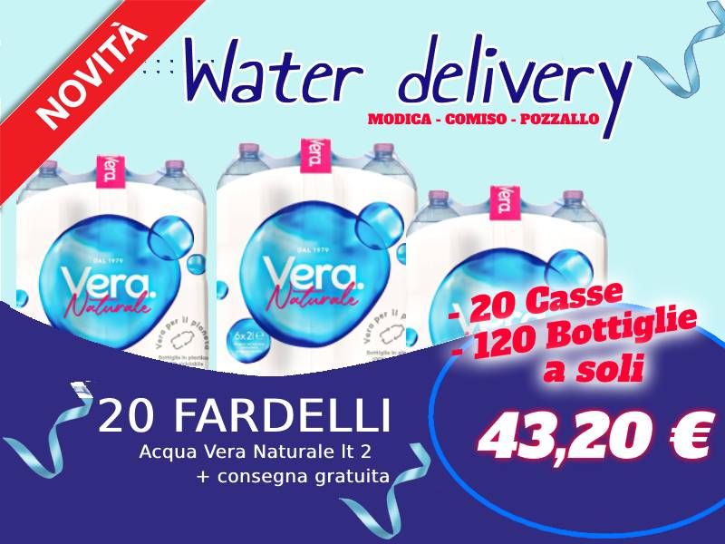 ACQUA VERA DA LT 2. N° 20 CASSE DA 6 BOTTIGLIE ACQUA VERA DA LT 2. N° 20 CASSE DA 6 BOTTIGLIE