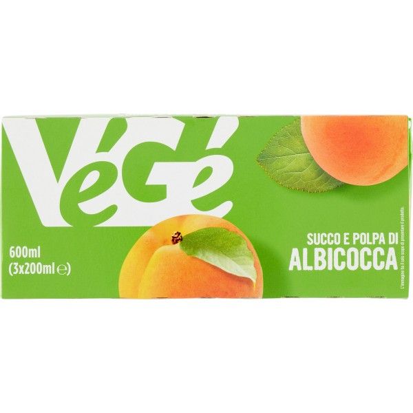 SUCCO POLPA ALBICOCCA ML 200X3 VEGE