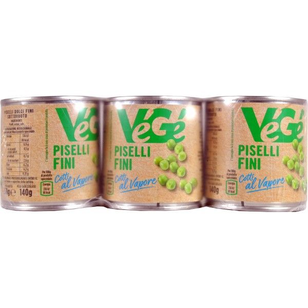 PISELLI TRIS COTTI AL VAPORE GR 150X3 VEGE
