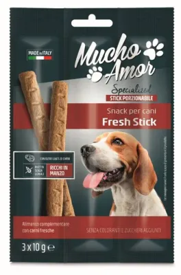 SNACK CANE FRESH STICK MUCHO AMOR 3 PZX 10 GR 30