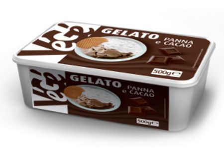 VASCHETTA GELATO PANNA CACAO GR 500 VEGE