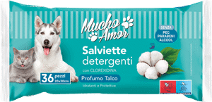 MUCHO AMOR SALVIETTINE PET TALCO PZ 36