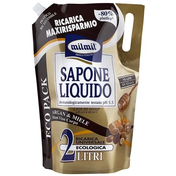 MIL MIL SAPONE LIQ ARGAN E MIELE LT 2 MIL MIL SAPONE LIQ ARGAN E MIELE LT 2