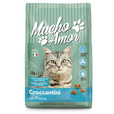CROCCANTINI GATTO CON PESCE KG 2 MUCHO AMOR