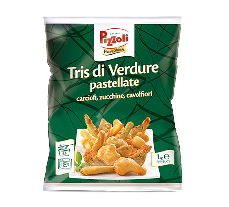 TRIS DI VERDURE IN PASTELLA KG 1 PIZZOLI TRIS DI VERDURE IN PASTELLA KG 1 PIZZOLI