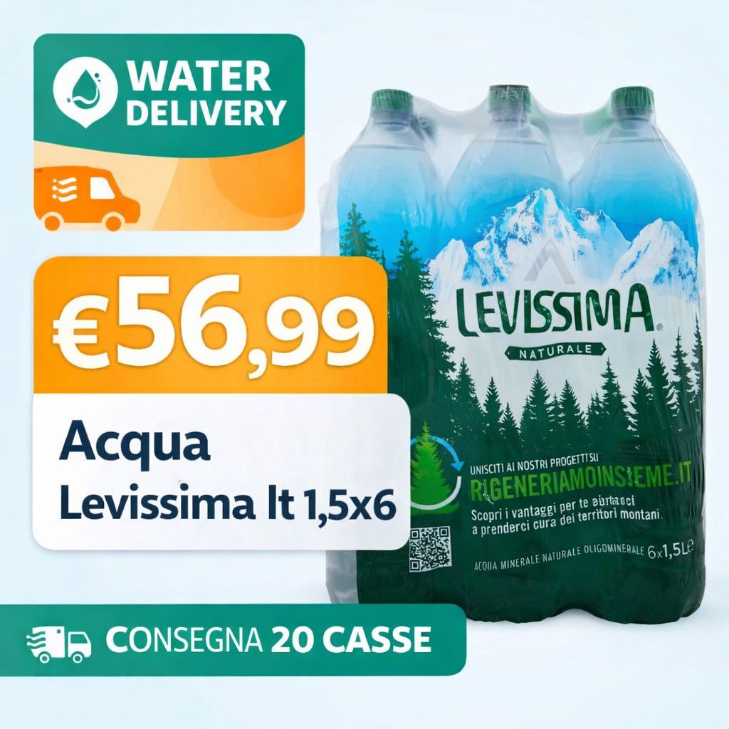 WATER DELIVERY LEVISSIMA NAT LT1,5 X 20 CASSE